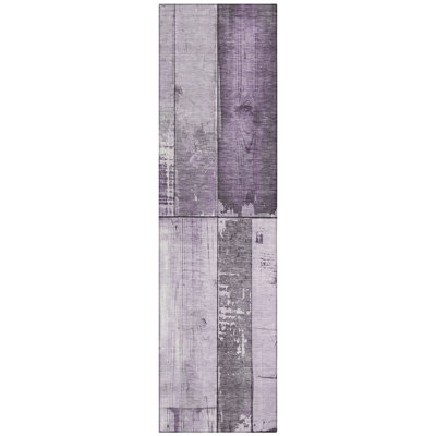 Machine Washable Indoor/Outdoor Xhevrie Purple Rug