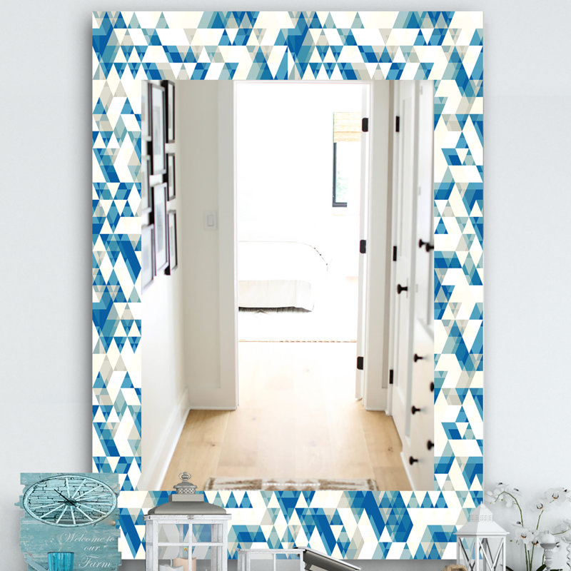 Miroir mural 4 colourfields triangulaire, H 24 po x l 32 po