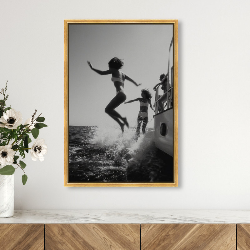 Liquid Gravity Print by Oliver Gal, 55"H x 37"W, Gold Floater Frame