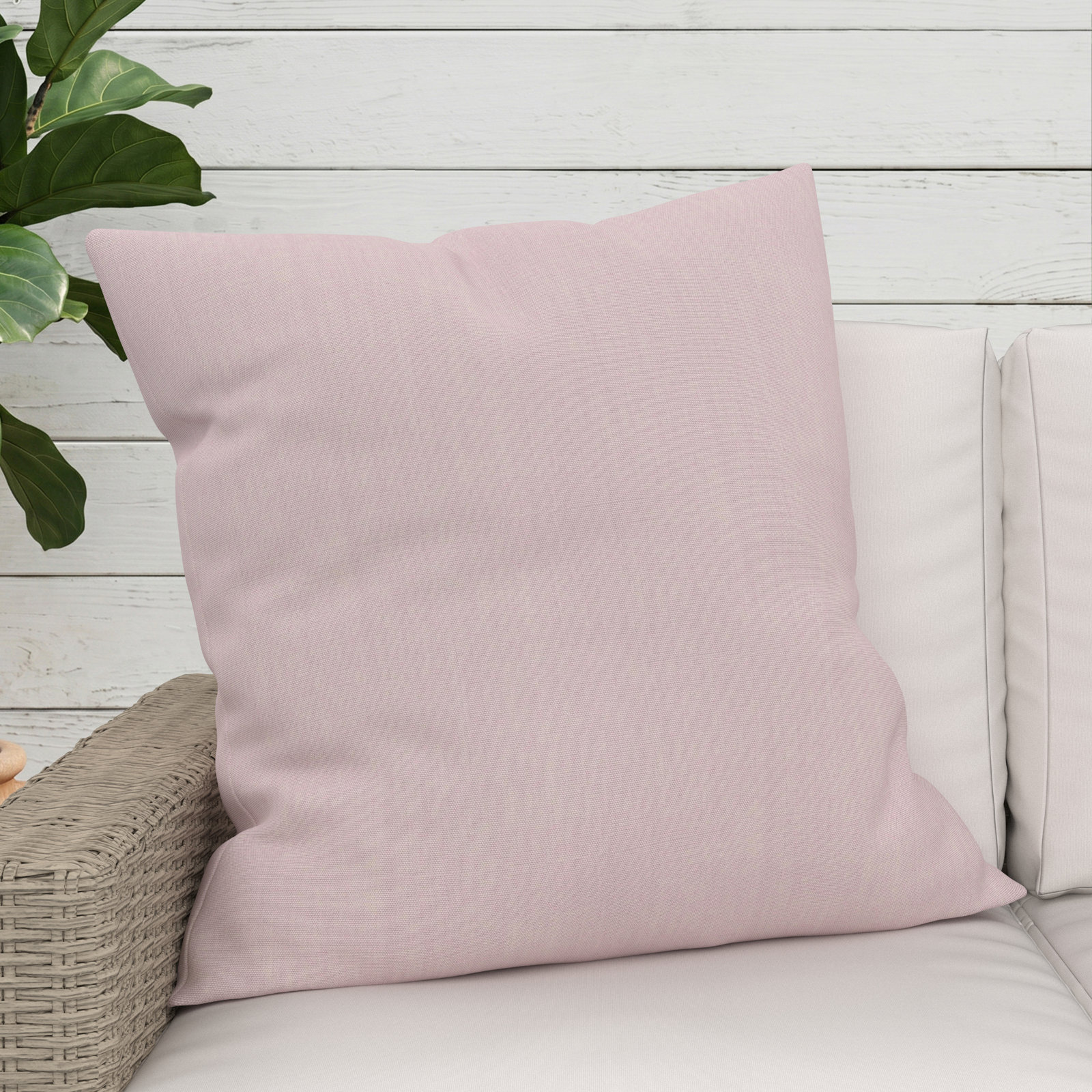 Gabi Indoor/Outdoor Throw Pillow, Square 24", Sunbrella® Play Cameo