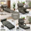 Floor Chair Adjustable Folding Lazy Accent Chairs Bed With Armrests-1743271376