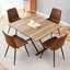 Ensemble de table de salle à manger à hauteur réglable en MDF et en métal pour une utilisation polyvalente - Design moderne avec finition en bois naturel