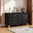 6-Drawer Double Dresser With Solid Wood Frame & Metal Handles, 47.24 L Storage Cabinet-1568553276