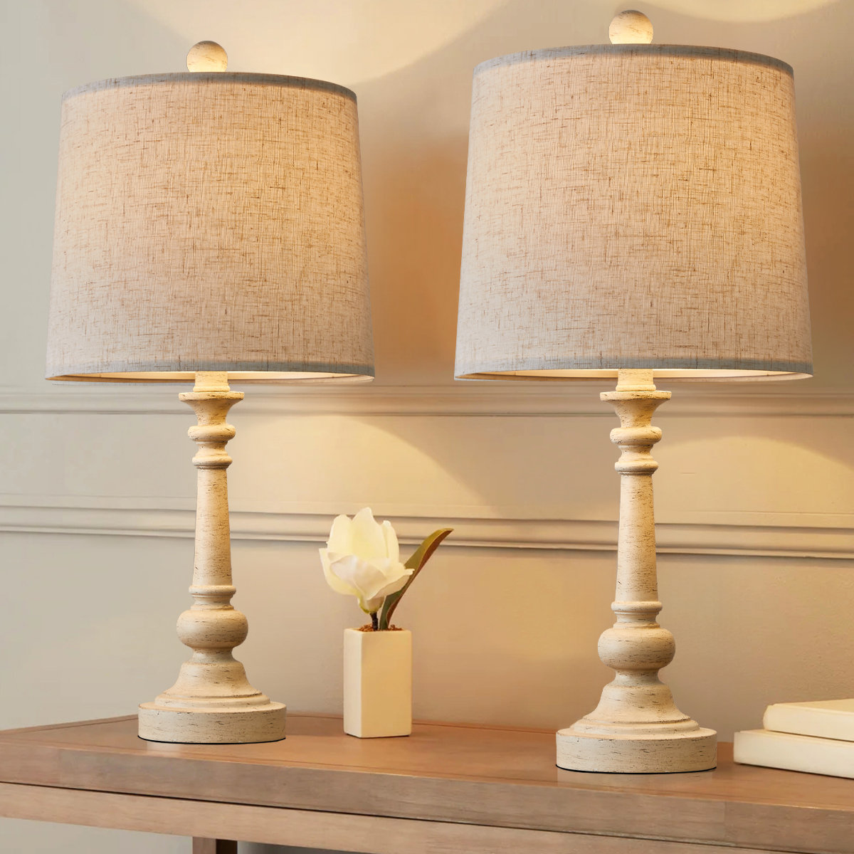 Farmhouse style bedside fashion lamps