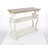 Czajkowski Wood Scroll Side Frames 2 Shelf Console Table with Brown Wood Top-1101716072