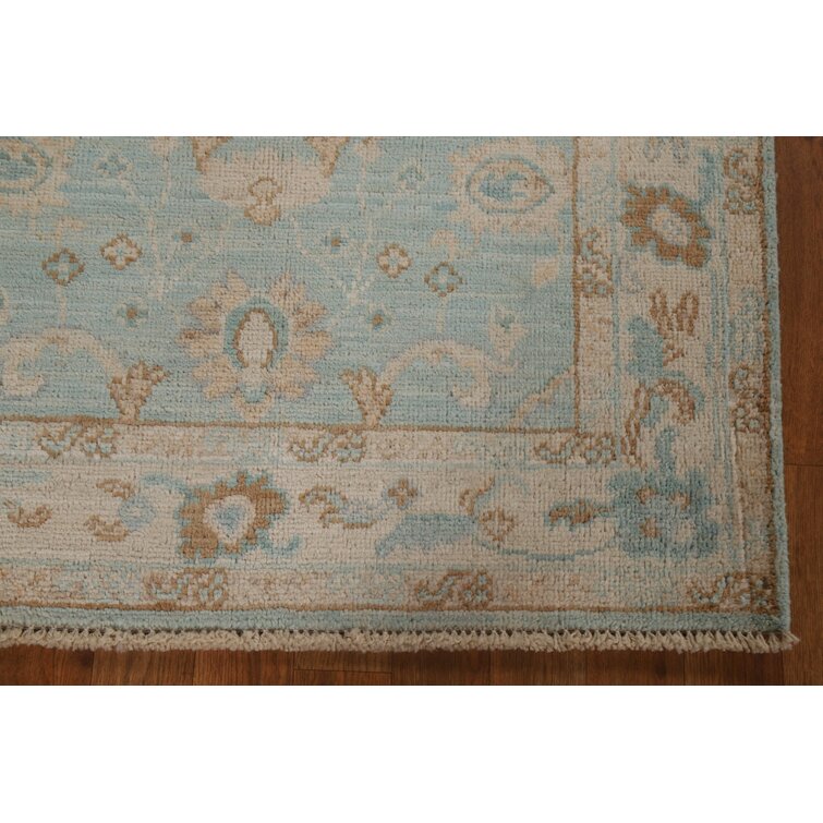 Isabelline Muted Wool Oushak Oriental Area Rug Hand-Knotted 3X4
