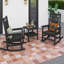 Ensemble de chaises à bascule d'extérieur surdimensionnées pour adultes en PEHD toutes saisons-315073053