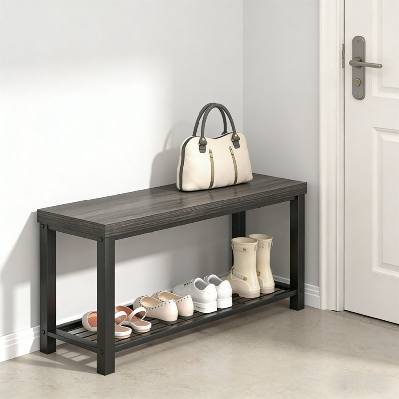 Premium Wooden Shoe Cabinet For Home, 18" H x 43.3" W x 14" D