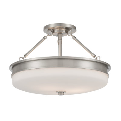 Halora 15.25" 3-Light Semi-Flush Mount