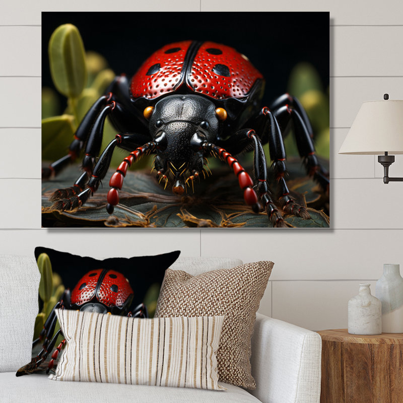 " Insects Bugs Portrait Stunning II ", H 12 po x l 20 po, Toile tendue