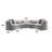 Ivria Gray Boucle Sectional Sofa W/9 Pillows