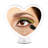 Impression Vanity Sweetheart 10X Magnified LED Mirror With 360 Degree Swivel, Lighted Travel Makeup Mirror With Heart Shaped Mounted Suction Cup Base, 3 Colors LED Lights, And Soft Touch Sensor Button-764411810