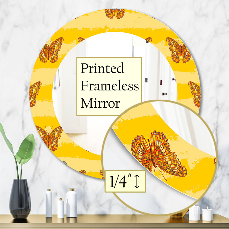 Yellow Moods 10 - Miroir moderne, H 31,5 po x l po