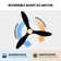 Jamarreon 42''/52'' Low Profile Dimmable Ceiling Fan with LED Lights & Remote Control
