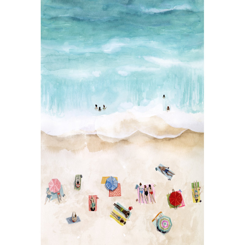 Beach Week I by Grace Popp - Painting, 76cm H x 51cm W, Paper Print