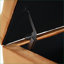 Repose-pieds avec rangement et capitonnage contemporain, l 51 po x P 17,5 po x H 17 po | Noir | Bois