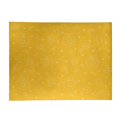 Tapis jaune fait main