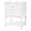 Meuble-lavabo de 61 cm avec lavabo en céramique, rangement de style rétro, tablette ouverte et 2 tiroirs, - Vasque lisse avec trou antidéversement pour un nettoyage facile