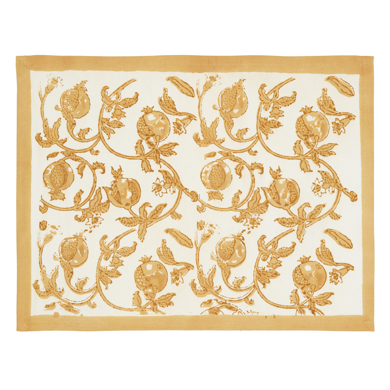 Brona 15" W x 18" L Placemat, Mustard