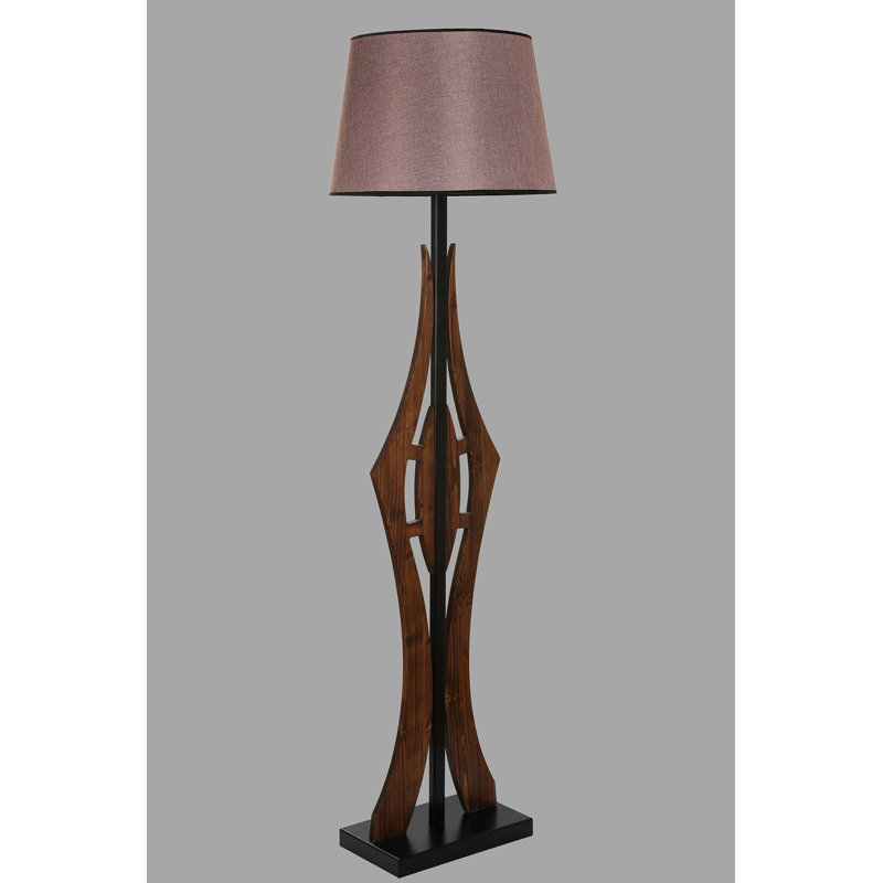 Lampe sur pied 65 po Burnes, Vieux rose