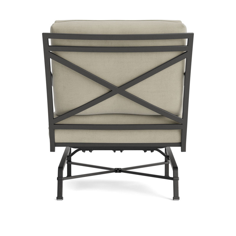 Venetian Outdoor Lounge Chair, Fusion Dove, Textured Pewter