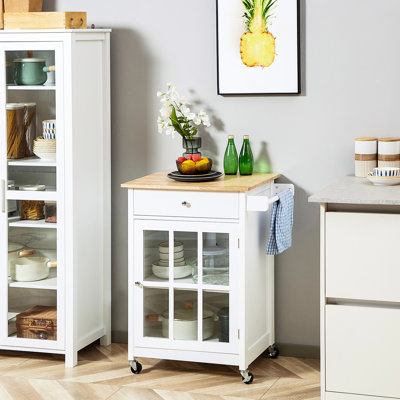 Arriola Kitchen Cart with Drawer and Towel Rack
