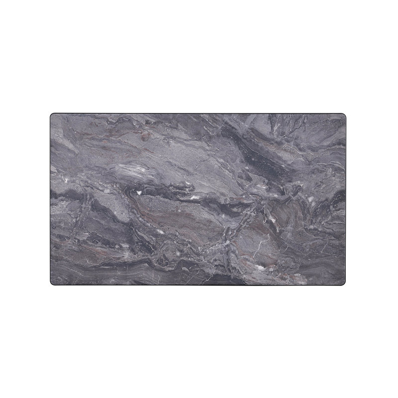 Idoia Engineered Stone Top & Walnut Finish Rectangular Coffee Table