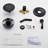 Matte Black Shower Faucet Set with 5-Spray Shower Head and Pressure Balance Valve-130037247