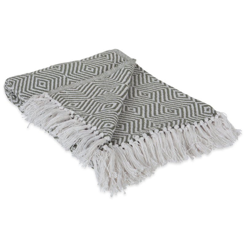  Jeté en coton X-Diamond, Artichaut