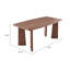 Ensemble de table de salle à manger 6 pièces en bois massif rustique avec chaise et banc-2134794848