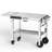 Table de gril portable pliable pour l'extérieur avec double tablette mobile et inoxydable