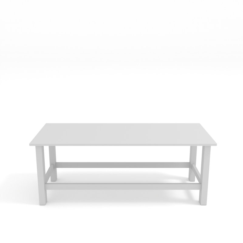 Calel Rectangular Outdoor Coffee Table - 120 cm W 50 cm D, White