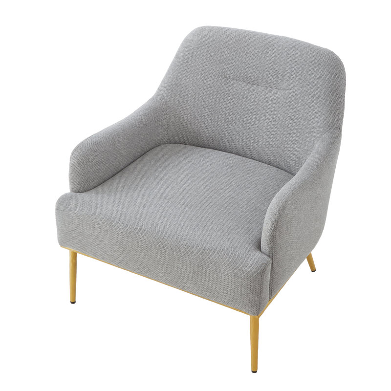 Fauteuil d'appoint Virelli Modern Chenille, Gris