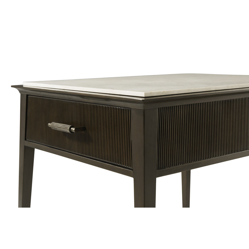 Lido Marble Top End Table with Storage