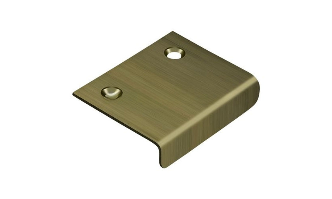 Finger Cabinet Pull, Antique Brass
