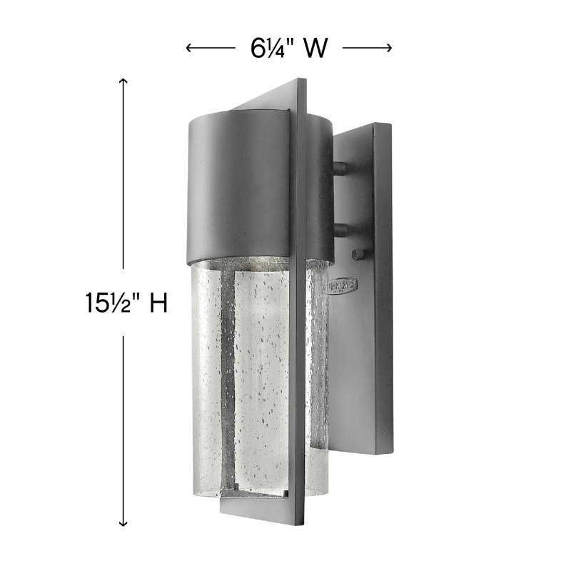 Shelter 1-Light Armed Sconce, Hematite, MED