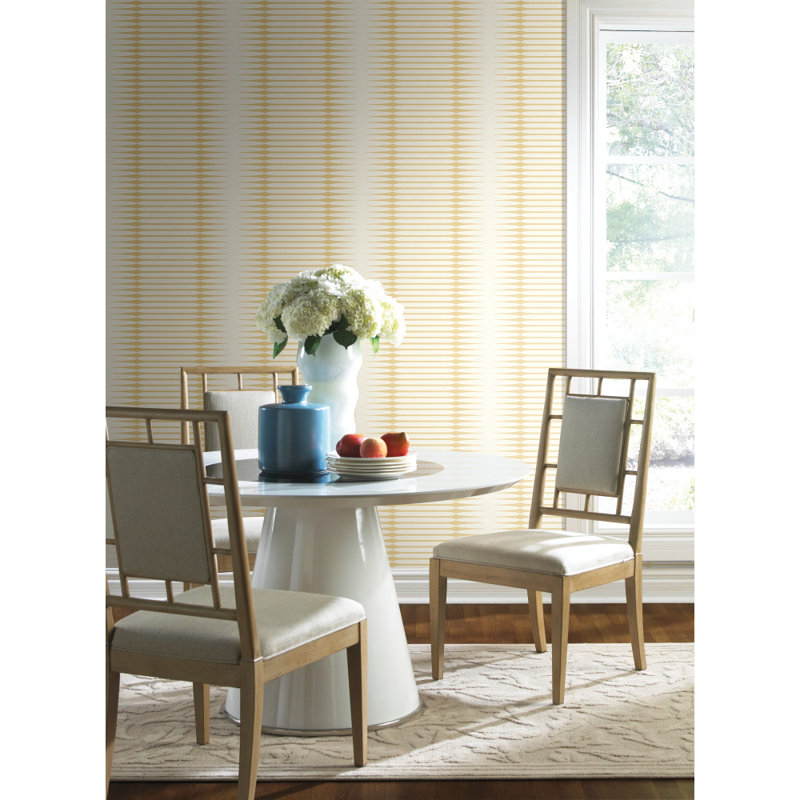 Berry Modern Geometric Wallpaper, Yellow