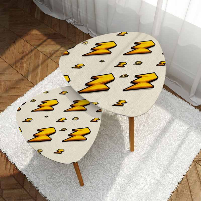 Ensemble de 2 tables basses gigognes Triangle