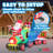 Santa Train with Penguins Inflatable