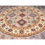 Tapis unique en laine rond nouvel âge 8 pi x 8 pi Zekiah