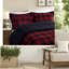 Ensemble de literie Cozy King, édredon en sherpa moelleux hypoallergénique, style chalet