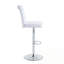 Ensemble de table de bar et tabourets avec base chromée et 2 tabourets de bar en similicuir gaufré crocodile-1012394551