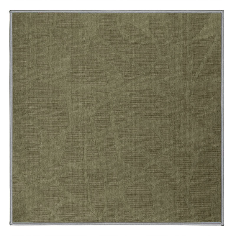Tapis abstrait lavable à la machine, Carré 7 pi