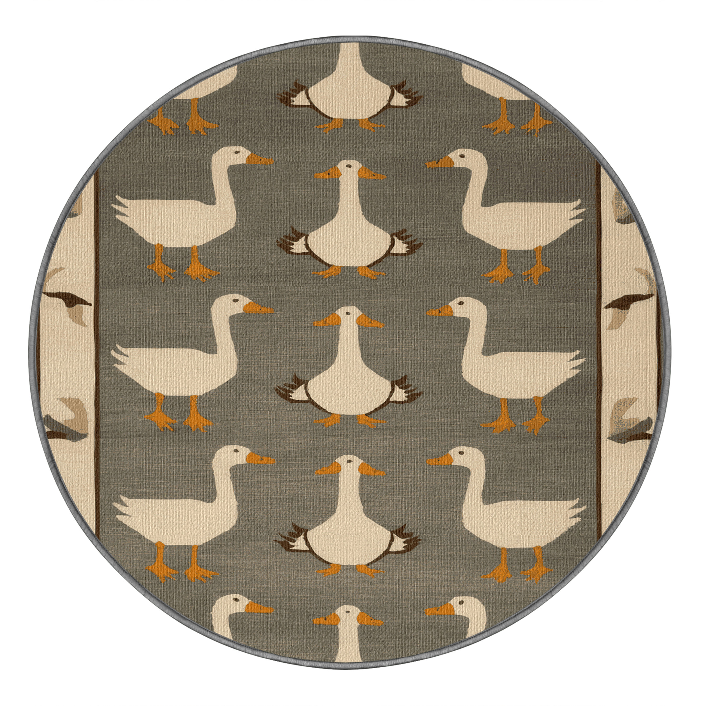 One Allium Way® Washable Geese Farm Area Rug | Wayfair