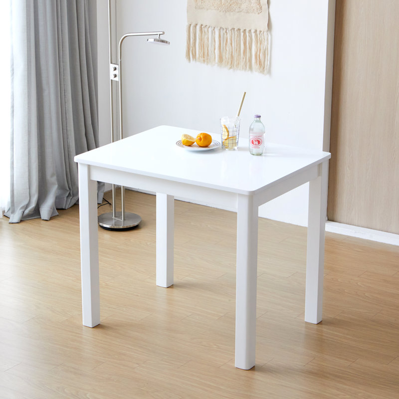 Table de salle à manger Charlynn, Blanc / blanc