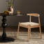 Ensemble de 2 chaises de salle à manger de style moderne Mid-Century tissées - Structure en chêne massif et siège tissé à la main pour le salon / salle à manger