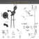 Pressure Balanced Tub And Shower Faucet, 7 Settings Shower Combo Set With Rough-In Valve