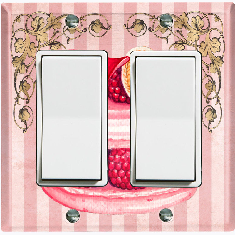 Plaque murale berçante Raspberry Cake, Gâteau aux framboises et pétales de rose de Pari