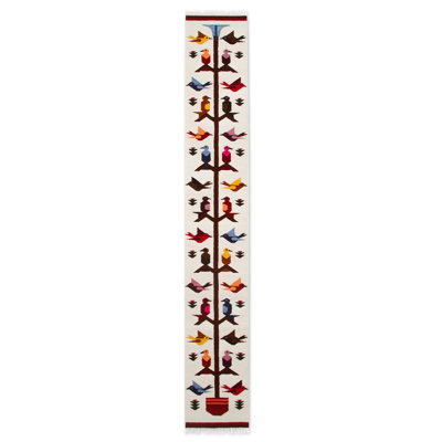 Chemin de table géométrique en mélange de coton