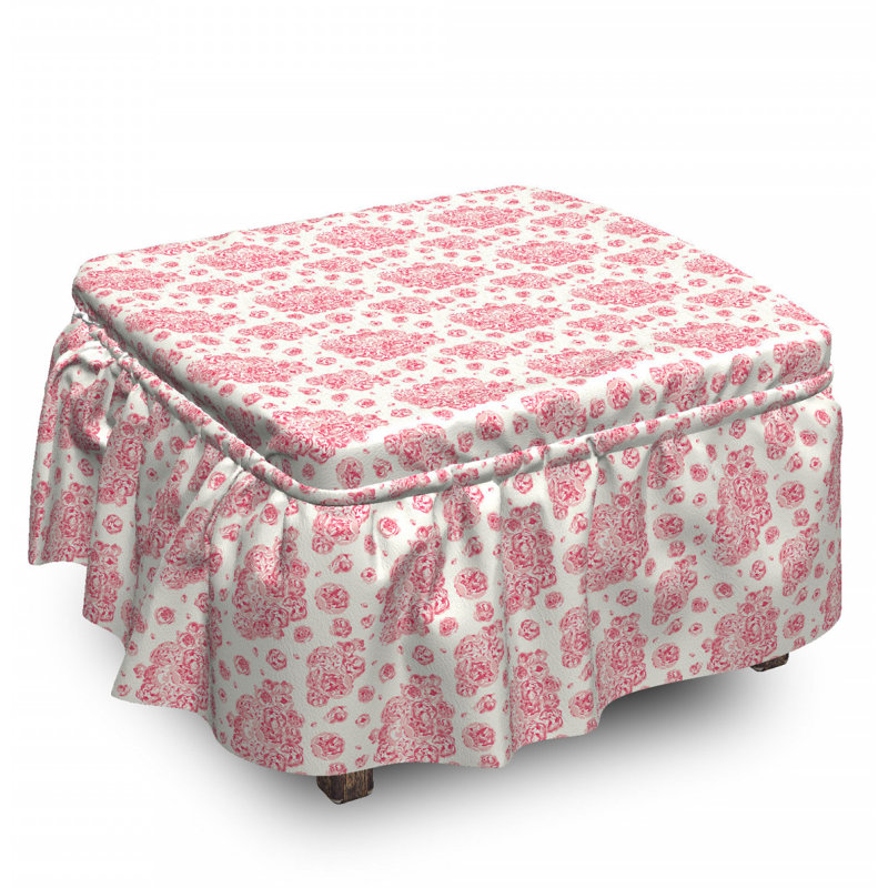 Housse pour repose-pieds à coussins carrés, Motif 3